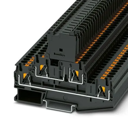 Produktfoto 1 von Phoenix Contact PTTB 4-HESI (5X20) Modularer Sicherungs-Anschlussklemmenblock 2 Schwarz, 500V Einsteck-Anschluss