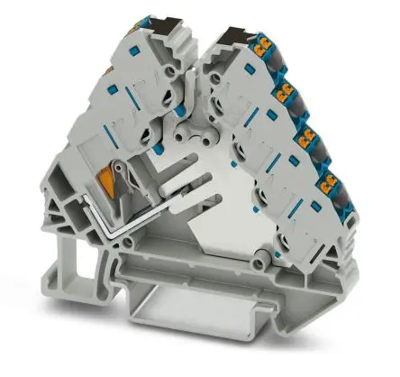 Produktfoto 1 von Phoenix Contact PTRVB Polyamid Polyamid Verteilerblock 32A Grau, Blau 13-polig Einsteck-Anschluss 14AWG, 26 AWG
