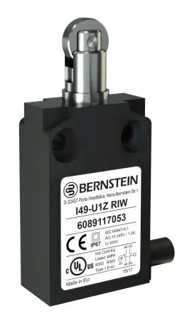 Produktfoto 1 von Bernstein AG I49 Endschalter, Rollenstößel DPST, IP67, Kunststoff 250V ac 10A