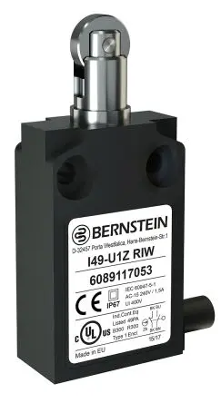 Produktfoto 1 von Bernstein AG I49 Endschalter, Rollenstößel DPST, IP67, Kunststoff 250V ac 10A