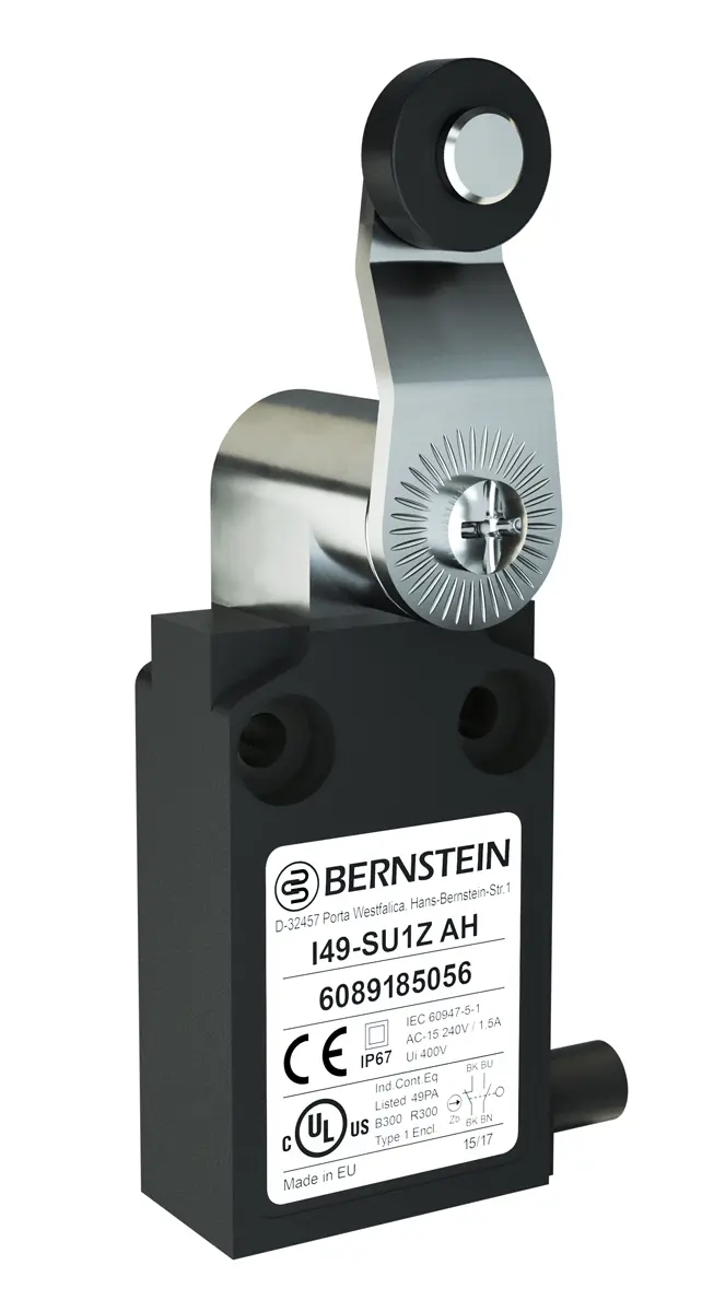 Produktfoto 1 von Bernstein AG I49 Endschalter, Rollenstößel, SPST, Schließer/Öffner, IP 67, Kunststoff Anschluss Kabel
