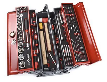 Produktfoto 1 von RS PRO Mechanisches Werkzeugset Werkzeugsatz, Rahmenklemme 82-teilig