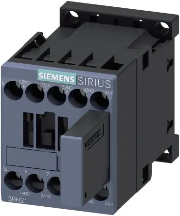 Produktfoto 1 von Siemens SIRIUS Hilfsschütz 24V dc-Spule, 600 V dc, 690V ac / 10 A 24V dc 4 Schließer Positiv getriebener Betrieb