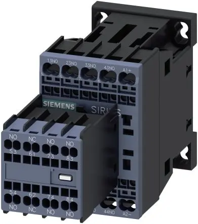 Produktfoto 1 von Siemens SIRIUS Hilfsschütz 24V dc-Spule, 600 V dc, 690V ac / 10 A 24V dc 4 W 7 Schließer, 1 Öffner 1-Hilfskontakte