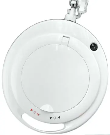 Produktfoto 1 von RS PRO LED Lupenleuchte Tischleuchte, 125 mm Linse 125 mm, 9 W / 240 V ac, Reichweite 1.25 m, 3-polig (Global), Typ C