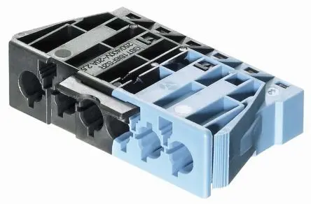 Wieland GST18i6 Beleuchtungssteckverbinder, Frontplattenmontage Stecker, Stiftleiste, Feder 20A, Kontakte: 6 IP20, Blau,