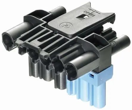 Produktfoto 1 von Wieland GST18i6 Beleuchtungssteckverbinder, Kabel Buchse, T-Verteiler 20A, Kontakte: 6 IP20, Blau, Schwarz