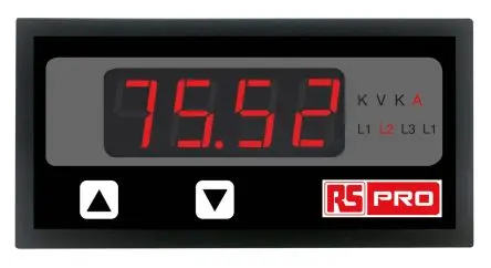Produktfoto 1 von RS PRO BT144 Digitales Strommessgerät 5 A AC, 92 mm x 43.5 mm T. 68 mm / 0.5 % rdg + 1 Digits