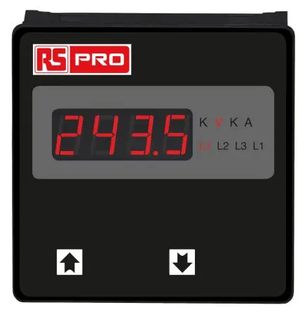 Produktfoto 1 von RS PRO BT14 Digitales Spannungsmessgerät AC LED-Anzeige 4-stellig bis 9999 / ±0.5 + 1 Digit %, 92 mm, 92 mm, 55 mm