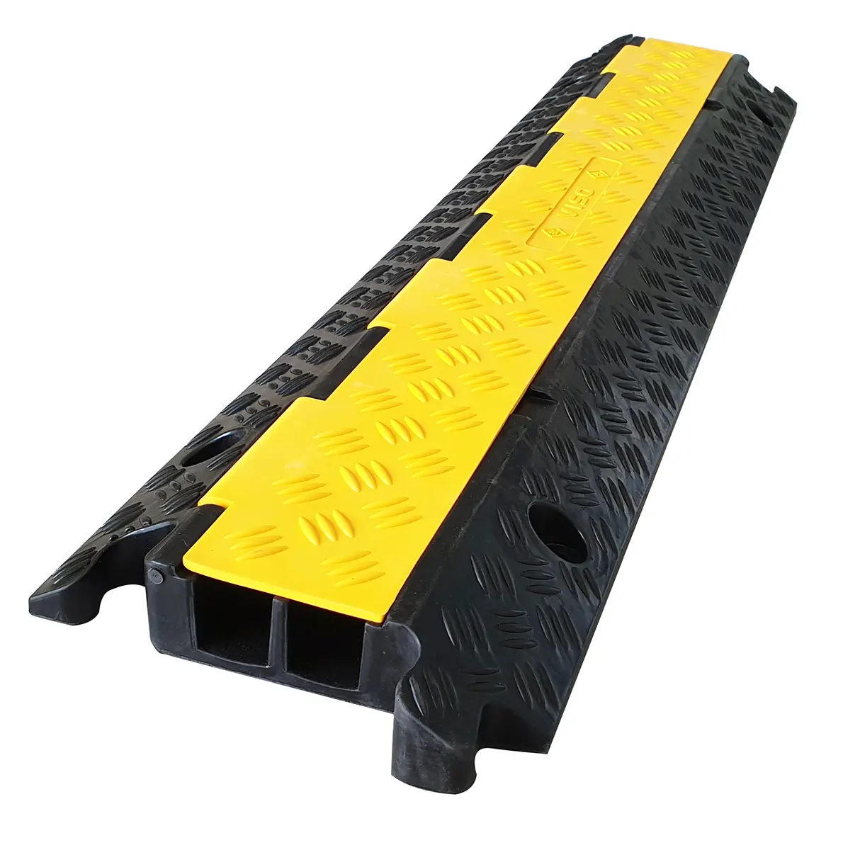 Produktfoto 1 von RS PRO Kabelabdeckung, 250 mm x 1000 mm Gummi, Thermoplast, Gelb, Schwarz