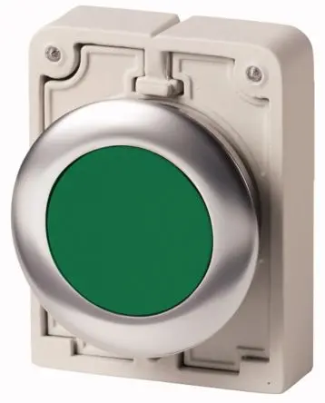 Produktfoto 1 von Eaton RMQ Titan M30 Druckschalter Ø 30.5 mm, Grün Tastend Rund Rund Metall, IP66
