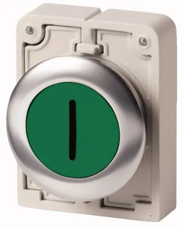 Produktfoto 1 von Eaton RMQ Titan M30 Druckschalter Ø 30.5 mm, Grün Tastend Rund Rund Metall, IP66