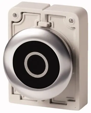 Produktfoto 1 von Eaton RMQ Titan M30 Druckschalter Ø 30.5 mm, Schwarz Tastend Rund Rund Metall, IP66