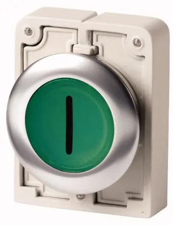 Produktfoto 1 von Eaton RMQ Titan M30 Druckschalter Ø 30.5 mm, Grün Tastend Rund Rund Metall, IP66