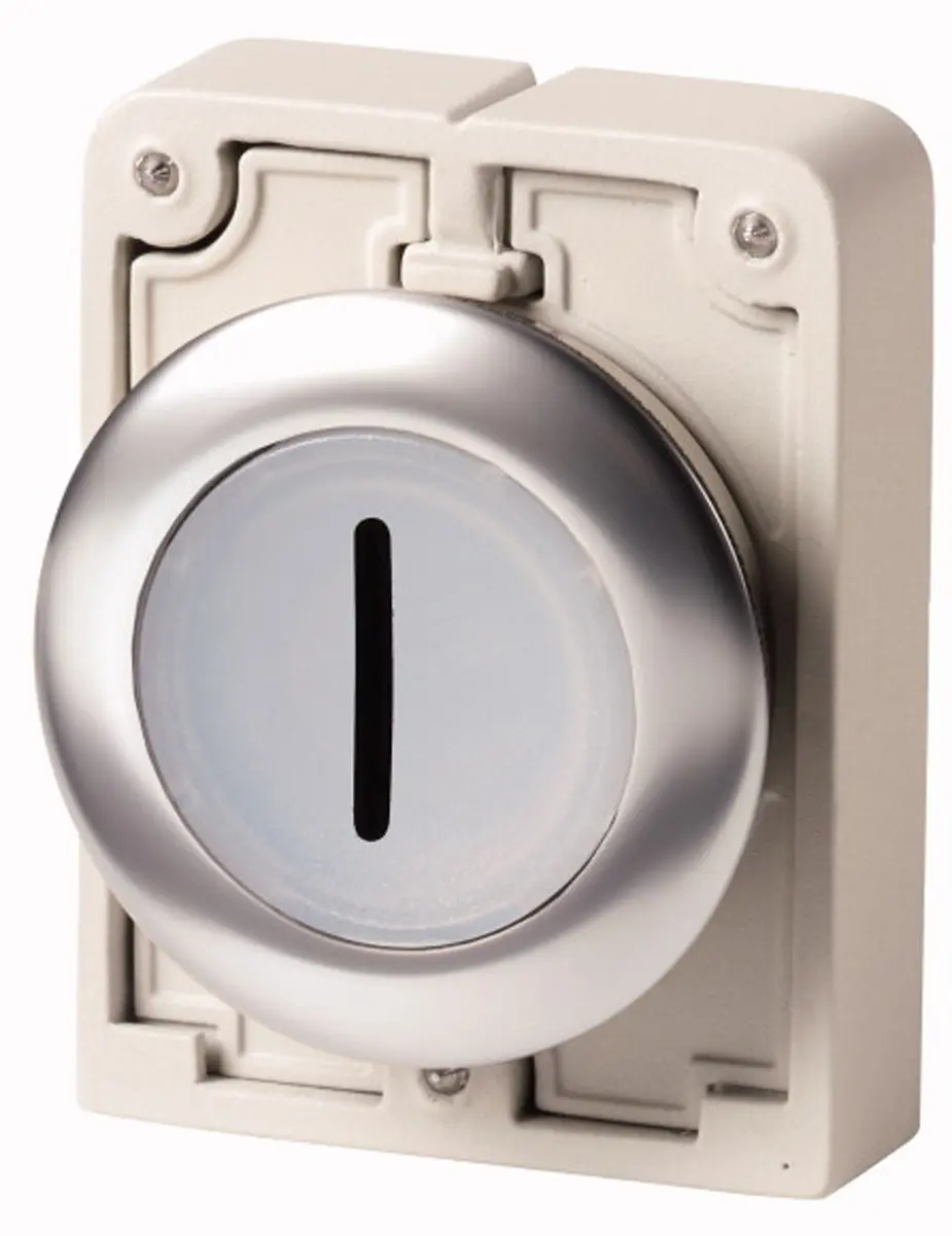 Produktfoto 1 von Eaton RMQ Titan M30 Druckschalter Ø 30 mm, Weiß Tastend Rund Rund Metall IP40