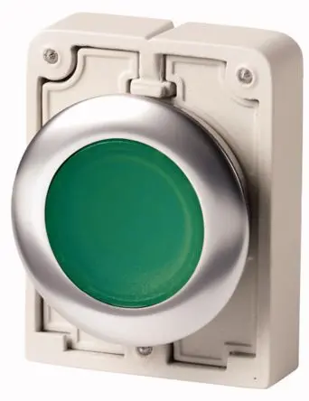 Produktfoto 1 von Eaton RMQ Titan M30 Druckschalter Ø 30 mm, Grün Tastend Rund Rund Metall, IP66