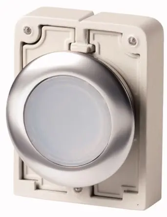 Produktfoto 1 von Eaton RMQ Titan M30 Druckschalter Ø 30 mm, Weiß Tastend Rund Rund Metall, IP67