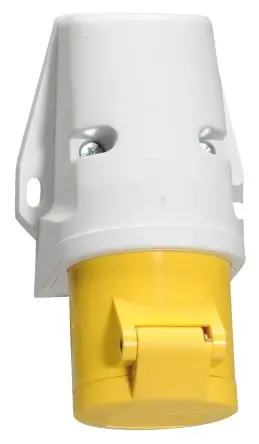 Produktfoto 1 von Bals Leistungssteckverbinder Gelb, 110V 2P+PE / 16A, Wand IP44