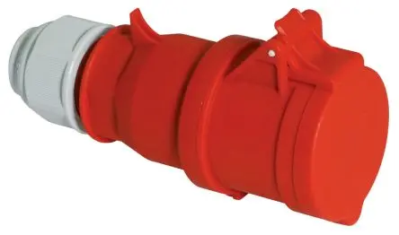 Produktfoto 1 von Bals Leistungssteckverbinder Rot, 415V 3P+PE / 16A, Kabel IP44