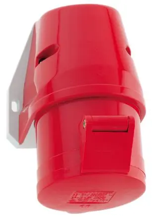 Produktfoto 1 von Bals Leistungssteckverbinder Rot, 415V 3P+PE / 16A, Wand IP44