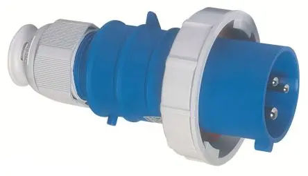 Produktfoto 1 von Bals Leistungssteckverbinder Blau 2P+PE, 230V, Kabel Gerade IP67 16A