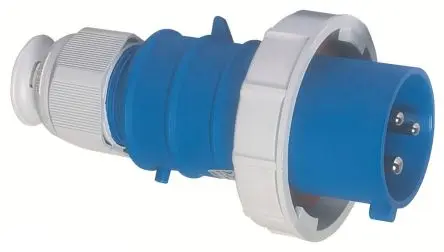 Produktfoto 1 von Bals Leistungssteckverbinder Blau 2P+PE, 230V, Kabel Gerade IP67 32A