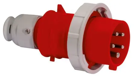 Produktfoto 1 von Bals Leistungssteckverbinder Rot 3P+N+PE, 415V, Kabel Gerade IP67 32A