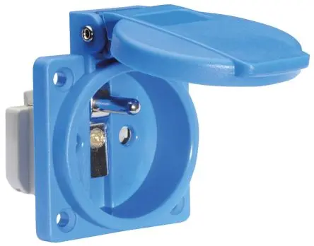 Produktfoto 1 von Bals Leistungssteckverbinder Blau, 250V 2P+PE / 16A, Panel IP54
