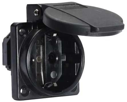 Produktfoto 1 von Bals Leistungssteckverbinder Schwarz, 250V 2P+PE / 16A, Panel IP54
