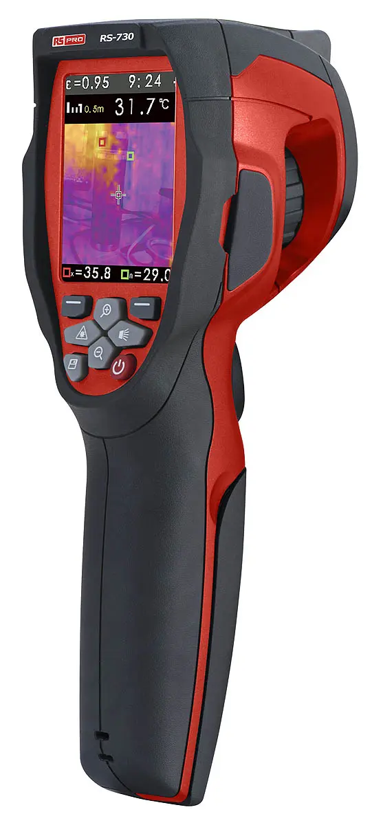 Produktfoto 1 von RS PRO RS730 Wärmebildkamera Hand-Fokus 160 x 120Pixel, 0→ +350 °C / 100mK, ISO-kalibriert