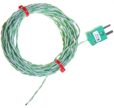 Produktfoto 1 von RS PRO Perfluoralkoxyalkan Thermoelement mit offener Messstelle Typ K x 5 m -75 °C → 250 °C