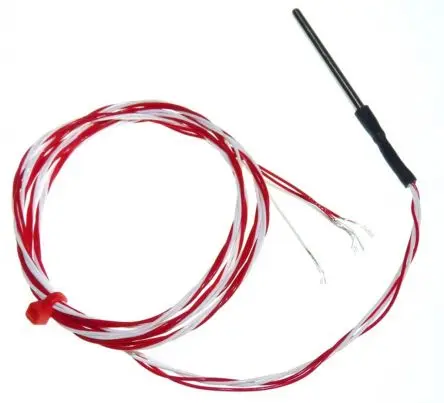 Produktfoto 1 von RS PRO PT1000 Widerstandsthermometer Edelstahl Ø 4 mm 2 x 75 mm Class B, -50 °C → 200 °C, 1 m Leitung
