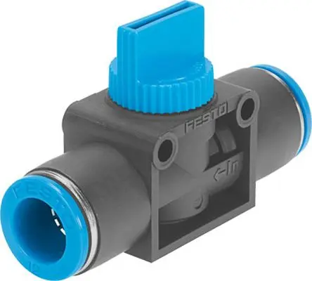 Produktfoto 1 von Festo HE-3-QS 153476 Pneumatik-Steuerventil, manuell Stecker/Buchse Stecker/Buchse