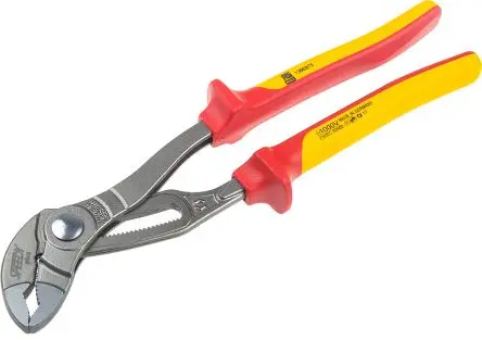 Produktfoto 1 von RS PRO Wasserpumpenzange Gebogen 250mm VDE 1000V zugelassen