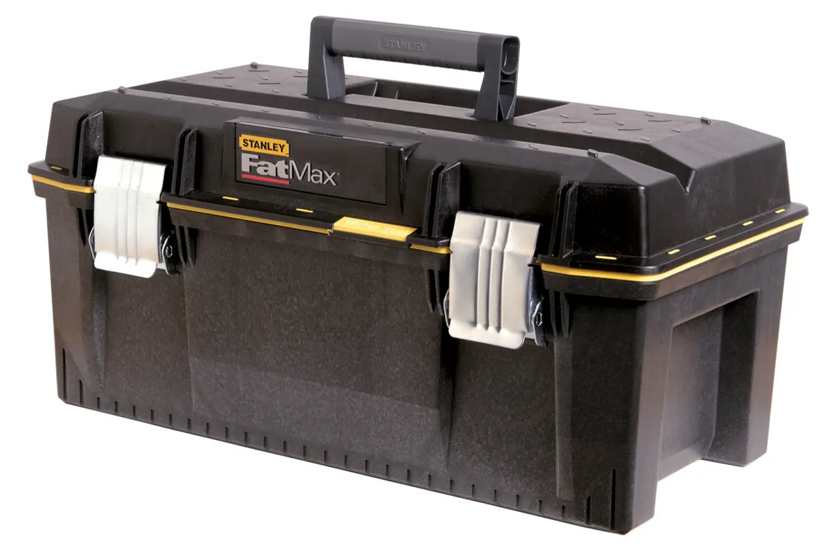 Produktfoto 1 von Stanley Schaum Werkzeugbox Schwarz, L. 584 mm B. 30.5 cm H. 584 mm, Register