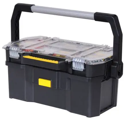 Produktfoto 1 von Stanley Kunststoff Werkzeugbox Schwarz, L. 556 mm B. 470 H. 225, 2.9, Register