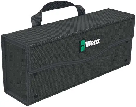 Produktfoto 1 von Wera Kunststoff Werkzeugbox Schwarz, L. 325 mm B. 80 H. 130 mm, 770 g, Haken & Schleife