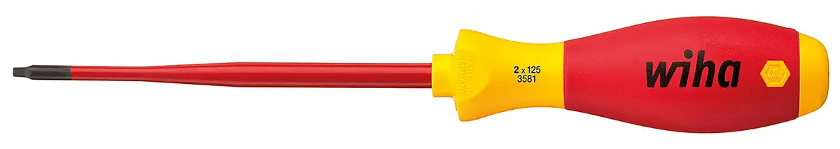 Wiha VDE 1000V zugelassen 2 Isoliert, Chrom Vanadium Stahl, Molybdänstahl, 243 mm / Klinge 125 mm