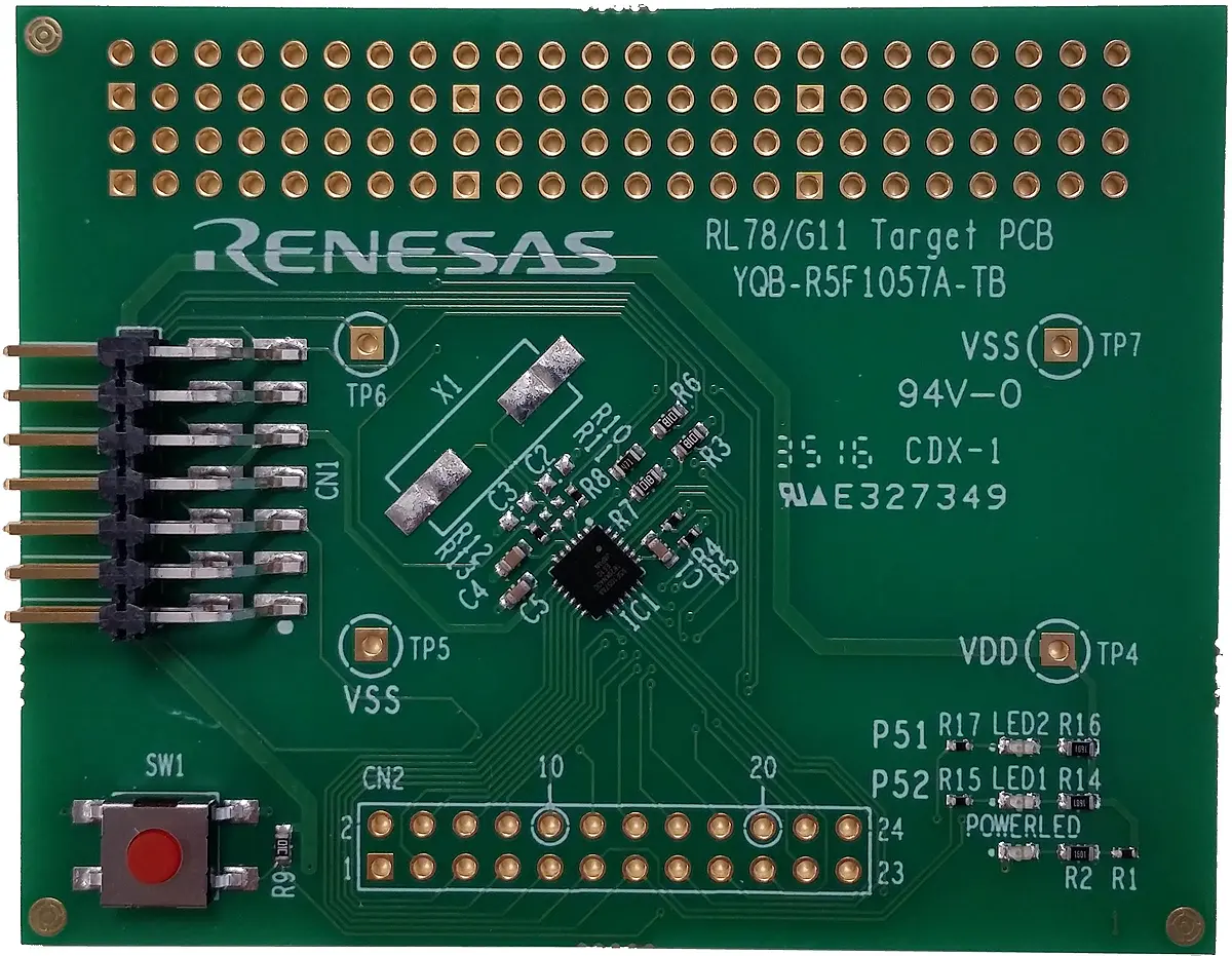 Produktfoto 1 von Renesas Electronics Zielplatine MCU, Evaluierungsplatine Evaluierungsplatine RL78 R5F107AANA