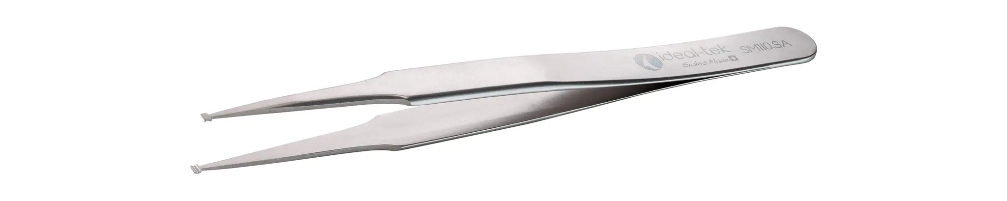 Produktfoto 1 von ideal-tek SM110.SA Polyester-Griff, Edelstahl-Gehäuse Pinzette, 120 mm, Spitze Flach Antimagnetisch