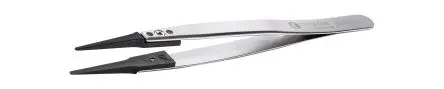 Produktfoto 1 von ideal-tek Kohlenstofffaser, Edelstahl, Nylon 6.6 Pinzette, 130mm, Spitze Gerade, Fein Antimagnetisch 1-teilig