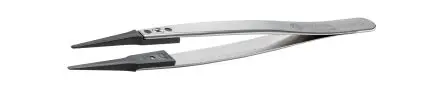 Produktfoto 1 von ideal-tek Edelstahl, Kohlenstofffaser, Polyetheretherketon Pinzette, 130mm, Spitze Fein, Gerade, Flach, Rund