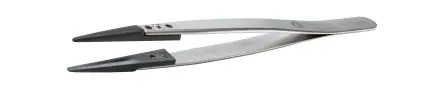 Produktfoto 1 von ideal-tek Edelstahl, Polyetheretherketon Pinzette, 130mm, Spitze Stabil, Dicke, Gerade, Fase Antimagnetisch 1-teilig