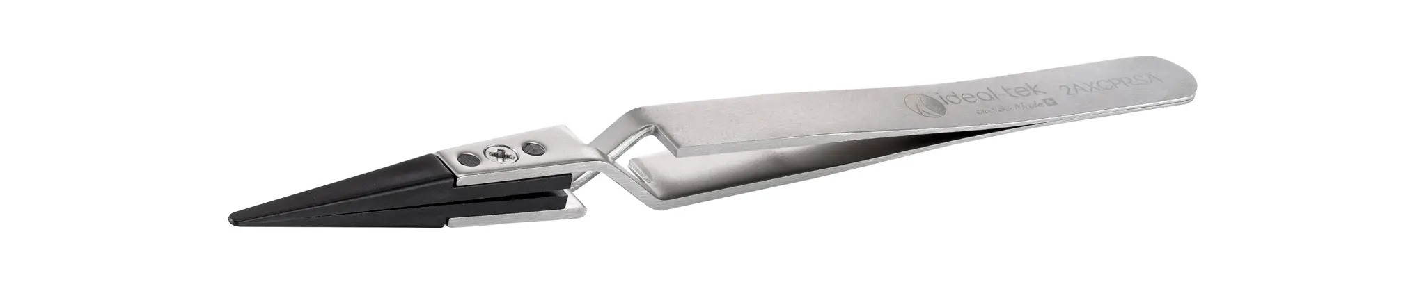 Produktfoto 1 von ideal-tek 2AXCPR.SA PEEK (Spitze), Edelstahl (Gehäuse) Pinzette, 130 mm, Spitze Flach, Abgerundet Antimagnetisch