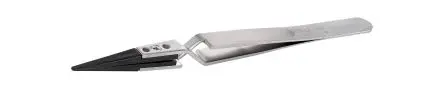 Produktfoto 1 von ideal-tek Edelstahl, Polyetheretherketon Pinzette, 130mm, Spitze Gerade, Rund, Sehr Fein, Flach Antimagnetisch 1-teilig