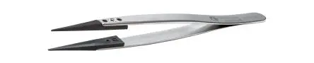 Produktfoto 1 von ideal-tek Edelstahl, Kohlenstofffaser, Nylon 6.6 Pinzette, 130mm, Spitze Fein, Gerade, Spitz Antimagnetisch 1-teilig