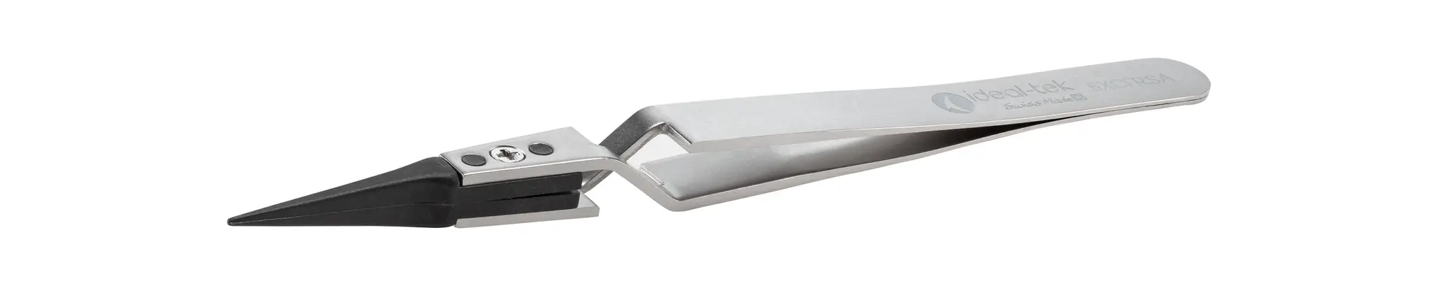 Produktfoto 1 von ideal-tek 5XCFR.SA PA66/CF30 (Spitze), Edelstahl (Gehäuse) Pinzette, 130 mm Antimagnetisch ESD-sicher