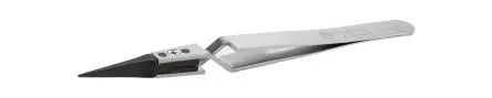 ideal-tek Kohlenstofffaser, Edelstahl, Nylon 6.6 Pinzette, 130mm, Spitze Gerade, Extrafein, Sehr Fein Antimagnetisch