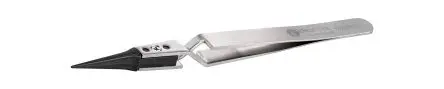 Produktfoto 1 von ideal-tek Kohlenstofffaser, Polyetheretherketon, Edelstahl Pinzette, 130mm, Spitze Fein Antimagnetisch 1-teilig