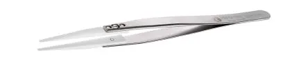 Produktfoto 1 von ideal-tek Zirkoniumoxid-gehärtetes Aluminiumoxid, Edelstahl Pinzette, 140mm, Spitze Gerade, Fein, Rund, Flach